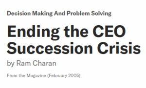 Ending the CEO Succession Crisis
