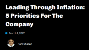 Leading Through Inflation 5 Priorities For The Company