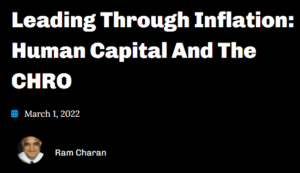 Leading Through Inflation Human Capital And The CHRO