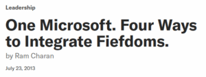 One Microsoft. Four Ways to Integrate Fiefdoms.